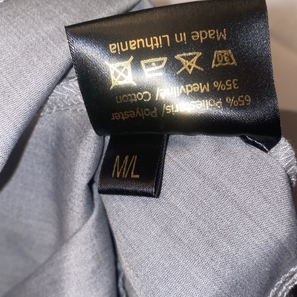 OZ02?Diana Vapsve designer size medium large dress color gray ruffles - Picture 7 of 8